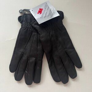 3M Thinsulate Mens Insulated Leather Gloves Brown Small